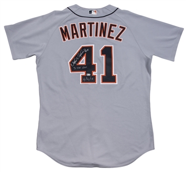 2016 Victor Martinez Game Used, Signed & Inscribed Detroit Tigers Road Jersey Used on 6/16/16 - 3 Home Run Game (MLB Authenticated)